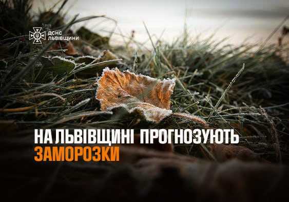 Увага! Попередження про заморозки!